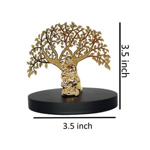 Statue de Lord Ganesh Idol, arbre artisanal en acier inoxydable de couleur dorée, de petite taille, pour mariage à domicile, temple de Diwali - Product Image 3