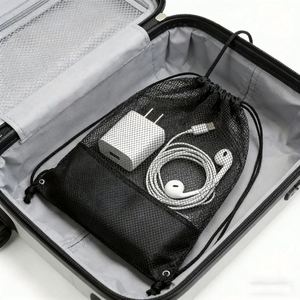 Water-Resistant Mesh <b>Drawstring</b> <b>Backpack</b> - Lightweight Outdoor Bag for Swimming Diving Gear Organization - Product Image 4