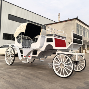 Charrette de tourisme royale ornée à 4 roues, faite sur mesure, de style Victoria, pour les sites touristiques, les mariages et les défilés - Product Image 5