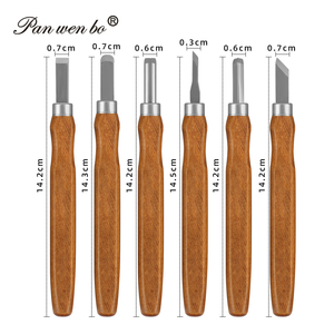 Panwenbo Set di coltelli da intaglio da 12 pezzi scalpello per la lavorazione del legno e accessori per la tornitura materiale artistico tra cui strumento picchio - Product Image 2