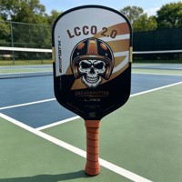 Raqueta de Pickleball Co-Branded Bread&Butter con Gráfico de Calavera, Textura de Diamante, Fibra de Carbono, Hecha en China
