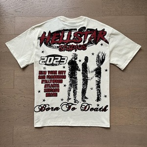 เสื้อยืดแขนสั้นวินเทจลายพิมพ์ Hell and Star ทรงหลวม ยูนิเซ็กซ์ น้ำหนัก 260 กรัม ผ้าฝ้ายถัก 100% แฟชั่นลำลอง พิมพ์ลายตัวอักษร - Product Image 4