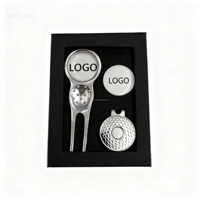 Ensemble d'accessoires de golf haut de gamme, outil de réparation de divots et marqueur de balle, coffret cadeau