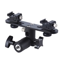 Support de base de chaussure chaude à trois têtes personnalisé avec adaptateur à vis 1/4 "pour caméra d'action lumière LED moniteur de photographie Dslr