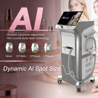 Mesin Penghilang Bulu Laser Diode 808nm 4D dengan Ukuran Spot Dinamis 1800W