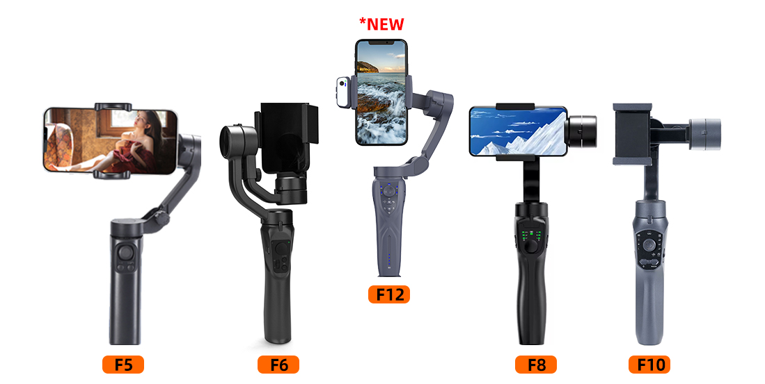 F8 ハンドヘルドジンバル スマホ用 フレキシブルスタビライザー 黒