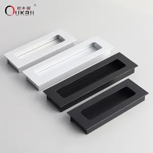 Popular Ukraine And Russia Aluminium Profile Handle Lever Furniture Tea Table Cabinet Embedded Drawer Pulls