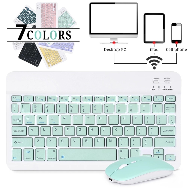 Mini Wireless Keyboard BT Keyboard for Phone Tablet BT Keyboard and Mouse for Xiaomi Android Russian Spanish