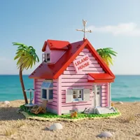 DK 80024 2026 MOC Baru Rumah Tropis Villa Kayu Kabin Dekorasi Kreatif Model DIY Mainan Hadiah untuk Anak-anak Set Blok Bangunan