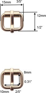 Pcs Metal Mini Buckles Hardware Roller Handmade Belt Buckles For Leathercraft <b>Straps</b> <b>Webbing</b> Garment - Product Image 2