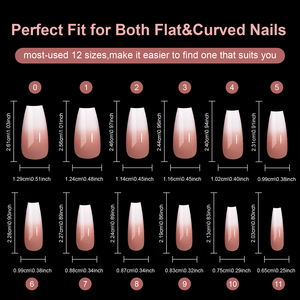 Directo de fábrica, armadura degradada de 120 piezas, parche francés para decoración de uñas, patrón cuadrado desmontable, sin uñas, uñas artificiales - Product Image 6
