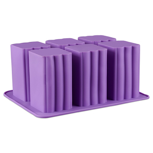 Hot-selling 6-cavity rectangular <b>silicone</b> mold, large size, sustainable mold for soap making - Product Image 1