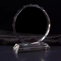 Trophée en cristal octogonal vierge de haute qualité WANGZHE 2025, thème animalier, personnage de film ou de série TV, logo 3D personnalisé gravé, récompense