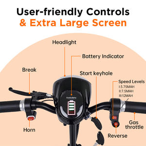 Scooter Eléctrico de Cuatro Ruedas T2, 250W, 36V, Portátil, Plegable, Ligero, Estable y Seguro para la Movilidad de Personas Mayores - Product Image 4