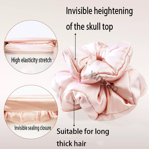 Logo personalizzato 100% <span class=keywords><strong>di</strong></span> seta <span class=keywords><strong>di</strong></span> gelso cuscino per capelli per donne <span class=keywords><strong>ragazza</strong></span> Memory Foam riempimento capelli spessi titolari <span class=keywords><strong>di</strong></span> coda <span class=keywords><strong>di</strong></span> cavallo - Product Image 3