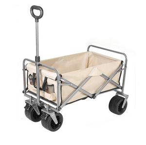 맞춤형 알루미늄 합금 스테인레스 스틸 트롤리 대용량 접을 수있는 캠핑 장비 왜건 무거운 쇼핑 보관 - Product Image 1