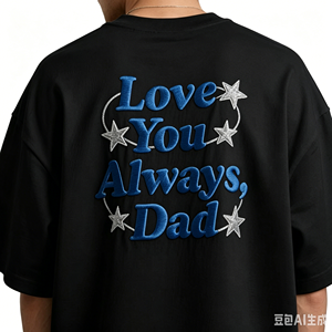 <span class=keywords><strong>T</strong></span>-<span class=keywords><strong>shirt</strong></span> Estiva Personalizzata per la Festa del Papà, da Donna, a Spalla Cadente, in Maglia Pesante, Traspirante, Stampata e Ricamata - Product Image 2