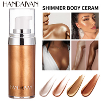 Vente flash - Surligneur pour le visage et le corps effet peau bronzée, illuminateur scintillant, fond de teint liquide, surligneur de maquillage