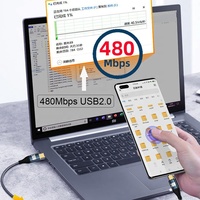 Cable de Carga Rápida USB C a USB C Trenzado Xput 240W PD 48V 5A, Cable de Sincronización de Datos de Alta Velocidad para Computadoras Portátiles USB Tipo C
