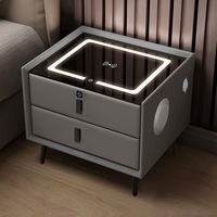 Mesa de Noche Inteligente de Último Diseño 2026 con Carga Inalámbrica Segura para Muebles de Hogar, Apartamento, Comedor y Sala de Estar