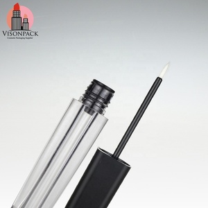 Bas quantité minimale de commande Cosmétique Carré Clair Mascara Bouteille Eyeliner Paquet Couvercle Noir Slant Top Eyeliner Tube <span class=keywords><strong>Blanc</strong></span> <span class=keywords><strong>Feutre</strong></span> Pointe Brosse Logo Étiquette - Product Image 3