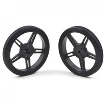 Robot Smart Car <b>Wheel</b> <b>Plastic</b> Rubber for FS90R RC Servo 9g 360 Degree Servo Continuous Rotation Servo FS90R + <b>Plastic</b> <b>Wheels</b> - Product Image 3