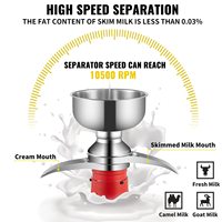 Séparateur centrifuge de crème de lait pour les fermes et les familles pour séparer et produire divers lait écrémé et crème