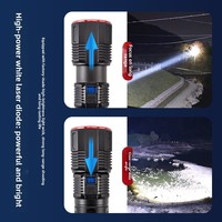 Nouvelle lampe torche laser 2023, ultra-lumineuse, rechargeable, puissante, longue portée, affichage numérique, haute puissance, en alliage d'aluminium