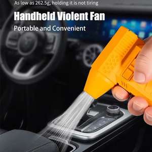 Espanador De Ar Comprimido Sem Fio Portátil Velocidades Infinitamente Variáveis Aspirador Multifunções Vários Bicos Limpar - Product Image 3