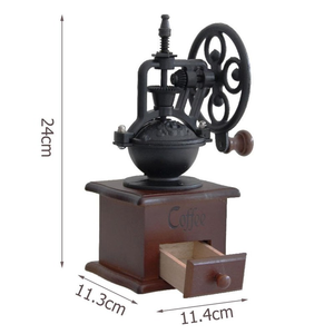 Moulin à <span class=keywords><strong>café</strong></span> manuel en bois, moulin à grains de <span class=keywords><strong>café</strong></span>, roue à manivelle rétro, machine à <span class=keywords><strong>café</strong></span> à manivelle, outils de cuisine - Product Image 4