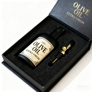 Empty100ml 200ml 375ml 500ml 750ml 1L 마라스카 벌크 올리브 오일 유리 병 드레싱 소스 용 나무 코르크 병 - Product Image 3