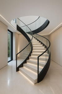 Escalera de Caracol Interior Moderna y Duradera de Piedra Natural Flotante <span class=keywords><strong>Alucasa</strong></span>, Estilo Australiano/Canadiense, para Hoteles/Villas/Apartamentos - Product Image 3