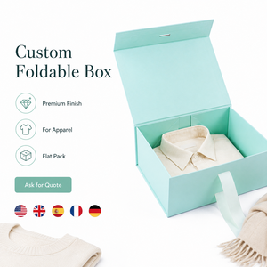 Premium Rigid Cardboard Gift <b>Box</b> Magnetic Closure Custom Logo Luxury <b>Foldable</b> Paper Packaging Storage Solution - Product Image 3