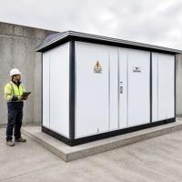 Poste de distribution extérieur préfabriqué de type européen, transformateur en boîtier 315 kVA 630 kVA, station de puissance haute tension