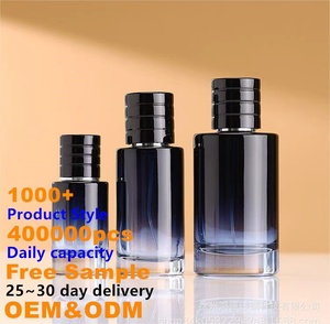Chai nước hoa nam cao cấp, mẫu mã sang trọng, màu xanh gradient, dung tích 25ml 50ml 100ml, chất liệu thủy tinh hình trụ, kèm vòi xịt. - Product Image 1
