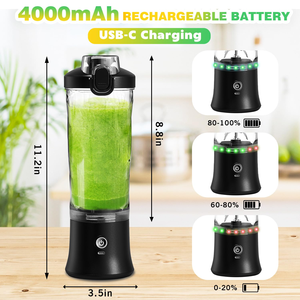 Robot culinaire portable pour la maison : Hachoir de cuisine, mixeur à smoothies, presse-agrumes manuel pour jus de fruits - Product Image 4
