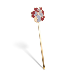 Custom Logo Chinese Retro Floral Metal <b>Bookmark</b> Hollow Enamel Flower Reading Souvenir <b>Gift</b> OEM ODM - Product Image 6