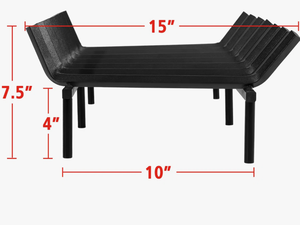 Support à bois en fonte anti-rayures avec pieds en caoutchouc pour chauffage domestique durable à haute température, idéal pour sols délicats - Product Image 2