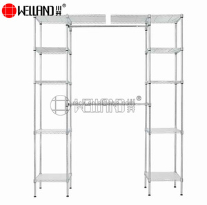 <strong>Expandable</strong> Metal Wardrobe Closet Organizer Storage <strong>Shelf</strong> Bedroom Clothes Rack <strong>Shelf</strong> - Product Image 4