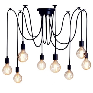 <strong>Silver</strong> White Black Modern LED Pendant <strong>Lamp</strong> 110v 220v Nordic Iron Hanging <strong>Lamp</strong> for Bedroom Living Room Indoor Lighting - Product Image 5