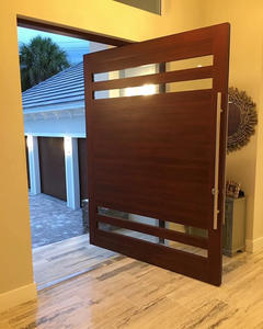 Porte d'entrée pivotante de haute qualité au design moderne, <span class=keywords><strong>3</strong></span> <span class=keywords><strong>pieds</strong></span> sur 8 <span class=keywords><strong>pieds</strong></span>, porte principale en verre et bois avec ouverture manuelle - Product Image 3