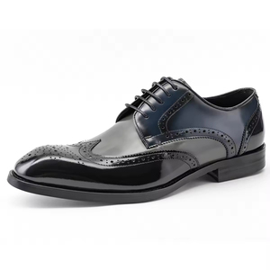 Zapatos Oxford de Vestir para Hombre, Hechos a Mano, de Cuero Genuino, con Cordones, Impermeables, Transpirables, para Oficina, Negocios y Uso Casual - Product Image 3