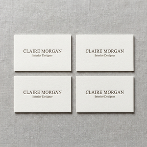 Tarjetas de Visita Personalizadas con Impresión Tipográfica, Cartulina Gruesa Blanca Marfil, Grabado Profundo, Personalizadas OEM, Impresión de Lujo en Ambos Lados - Product Image 3