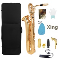 SLADE Professional Grade Saxophone E Tone Brass Tube Gold Lacquer Finish Upper Bass Carving Test Playing Wind Instrument