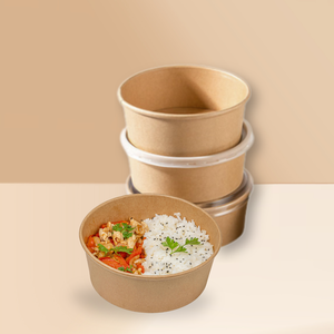 ชามกระดาษทรงกลมรักษ์โลก ย่อยสลายได้ สำหรับอาหารร้อน อาหารเย็น บริการจัดเลี้ยง อาหารแบบนำกลับ และปิกนิก - Product Image 1