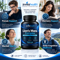 Capsules d'extrait de champignon crinière de lion ZILI (Hericium Erinaceus) – Soutien cérébral, Nootropique, Complément beauté
