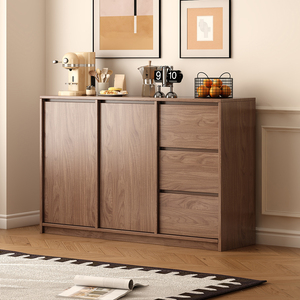 Buffet de rangement moderne en bois massif, style ferme, personnalisable OEM/ODM, pour salle à manger, chambre et salon - Product Image 3