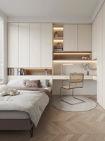 Ensemble de tatamis d'hôtel d'appartement de chambre à coucher sur mesure fabriqués en usine pour les chambres de haut standing avec des lits bas en bois, des armoires et des tables
