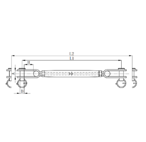 Tornillo de aparejo europeo de acero inoxidable T/Tipo de ojo <span class=keywords><strong>Toggle</strong></span> Tensor de cuerpo cerrado - Product Image 4
