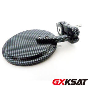 Espejo Retrovisor CNC para Motocicleta <span class=keywords><strong>Cafe</strong></span> <span class=keywords><strong>Racer</strong></span>, Estilo Vintage Redondo, Espejo Lateral de Carbono - Product Image 3